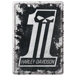 Placa metalica - Harley Davidson No. 1 - 10x14 cm